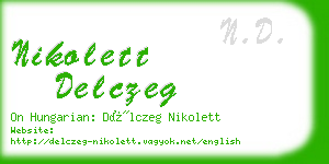 nikolett delczeg business card